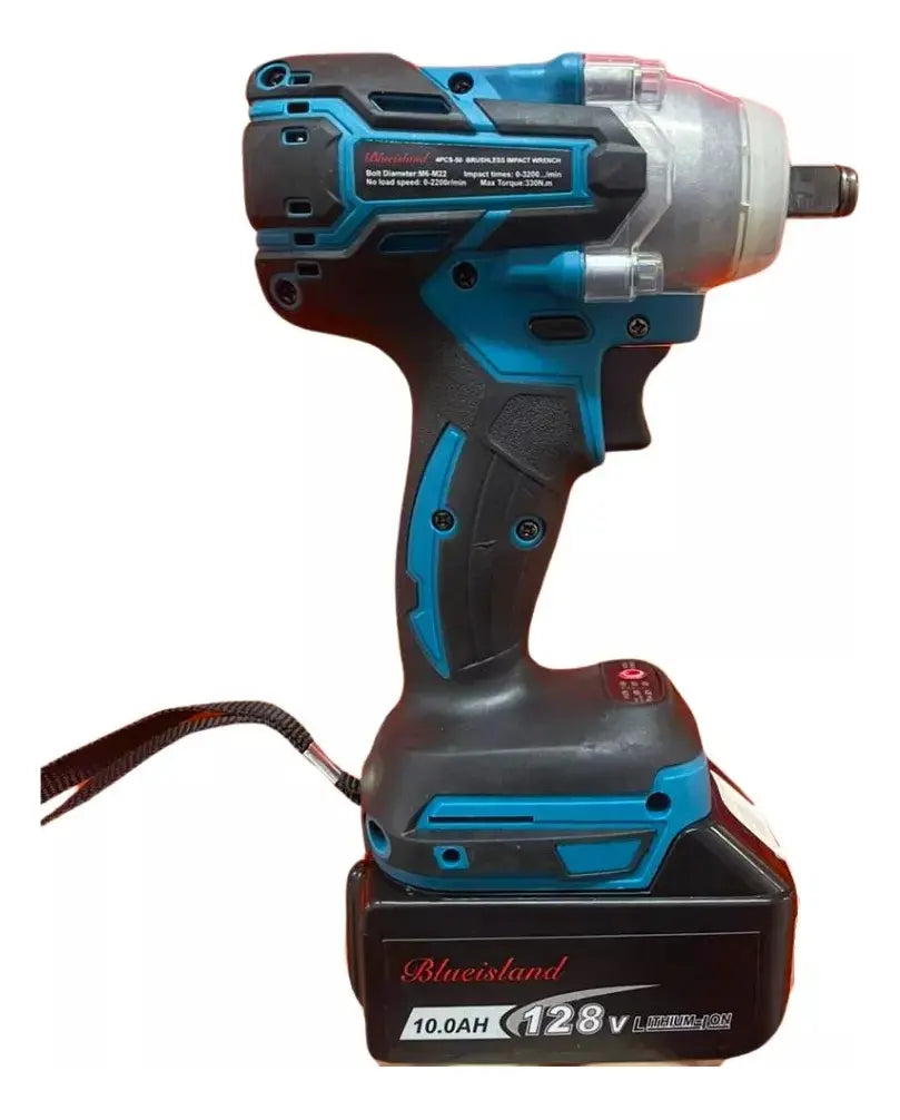 Llave De Impacto Azul Con Accesorios 128v - Herramienta