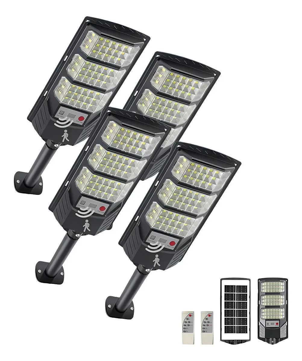 Foco Solar Poste 1000w Led Exterior Con Panel Alta Potencia