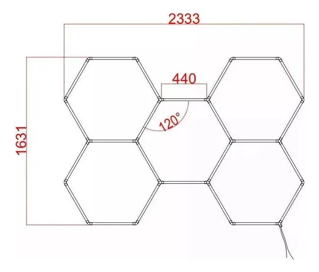 Luz de Techo LED Hexagonal Colmena – Iluminación Profesional para Talleres y Barberías