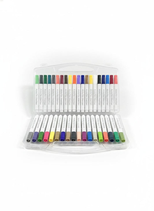 SET DE MARCADORES ACRILICOS SOF TIP DE 36 PIEZAS, COLORES VIBRANTES