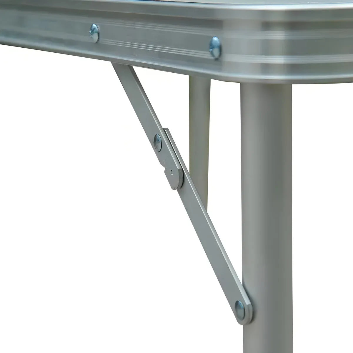 Mesa Plegable Blanca Transportable Lavable Camping 120x60cm Color Blanco