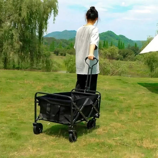 Carrito Para Compras Plegable Camping Jardin Mulltiuso Negro