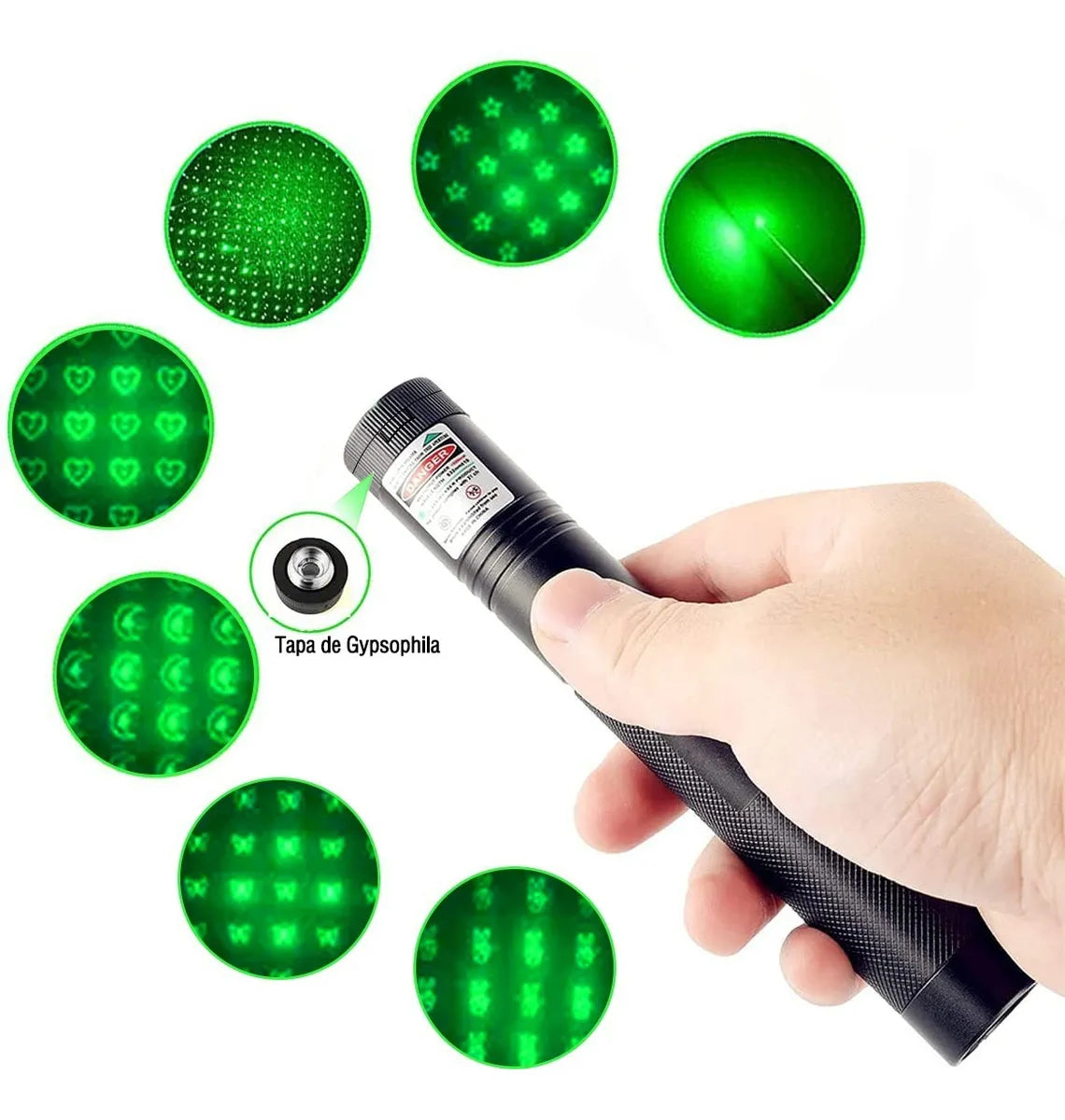 Puntero Laser Verde Astronómico Largo Alcance Recargable