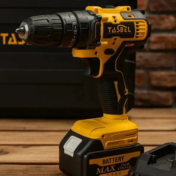 Taladro Inalámbrico + Llave De Impacto Con 2 Baterías Tasbel