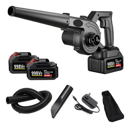 Sopladora Inalambrica Portátil Eléctrica Portát + 2 Baterias Negro