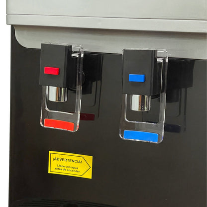 Dispensador de Agua Purificada Compresor Mod. LB-07B Plateado-Negro