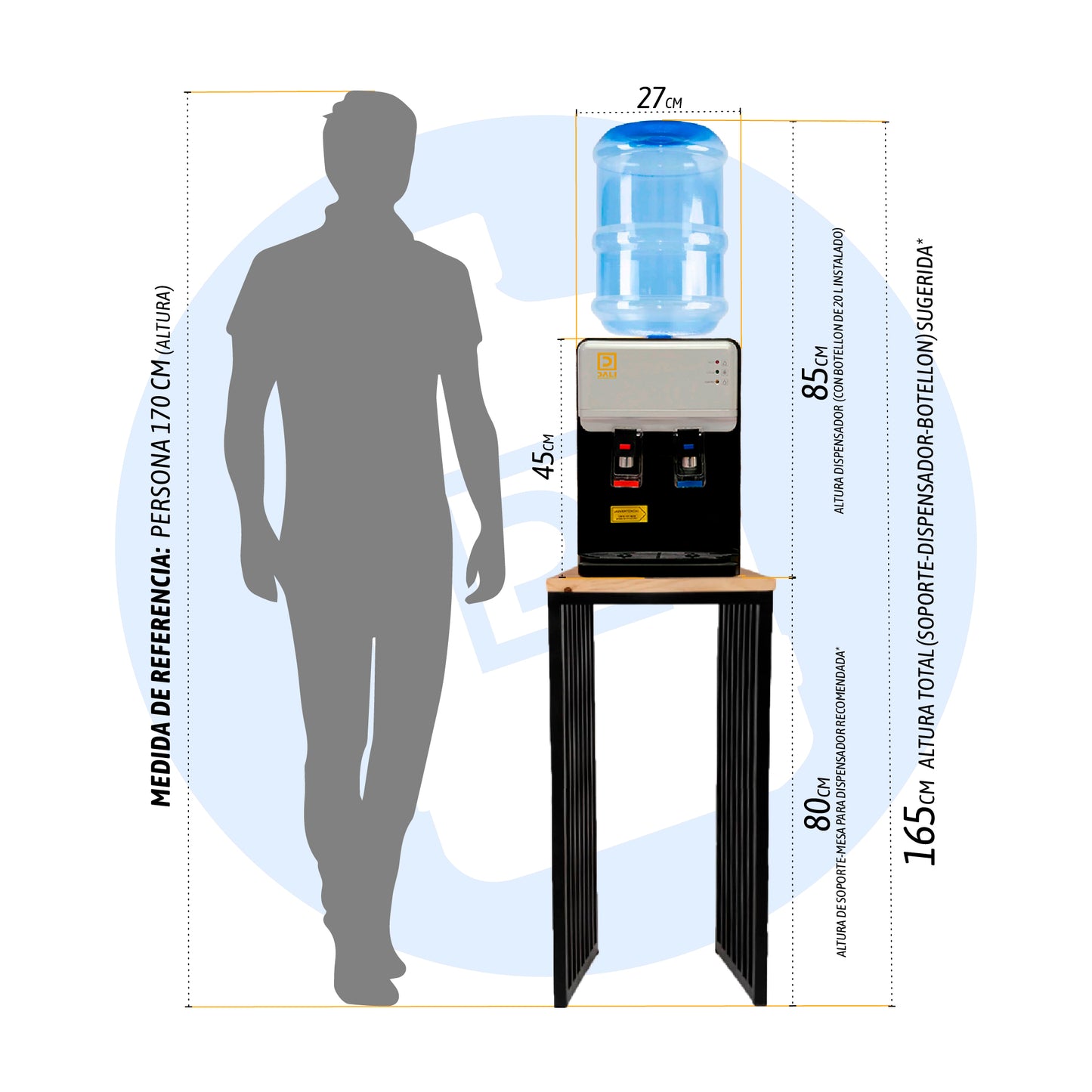 Dispensador de Agua Purificada Compresor Sobremesa Mod. TB-07