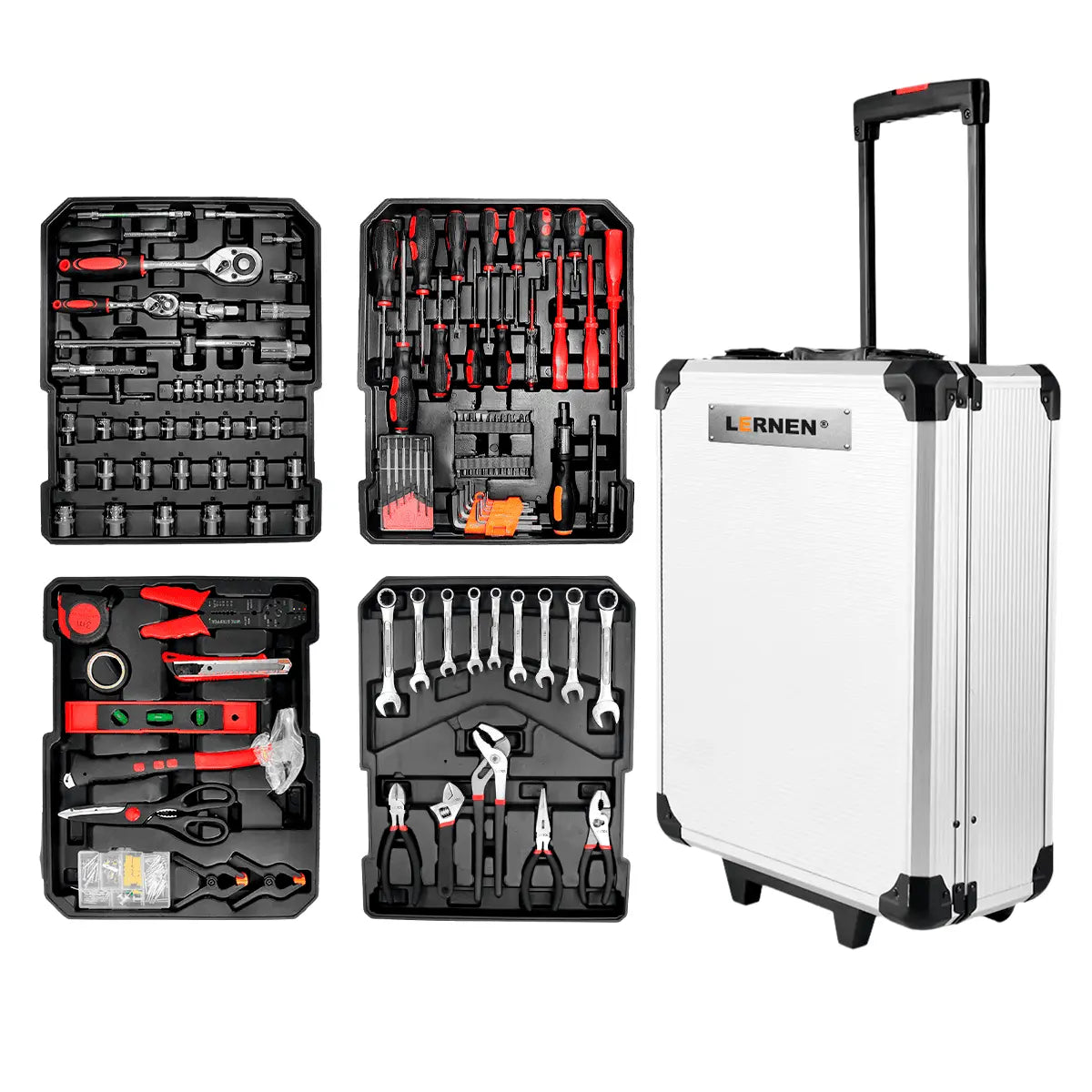 Kit Herramientas Manuales Pro Lernen 187p Maletín Portáril