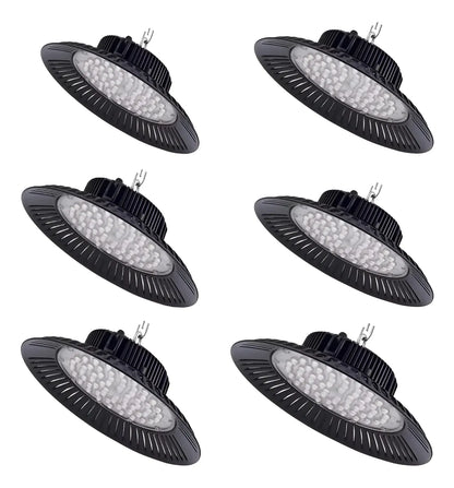 Foco Led Campana Lampara Industrial Luz Fria Blanca Led Tipo Ufo 200w Industrial Ip65