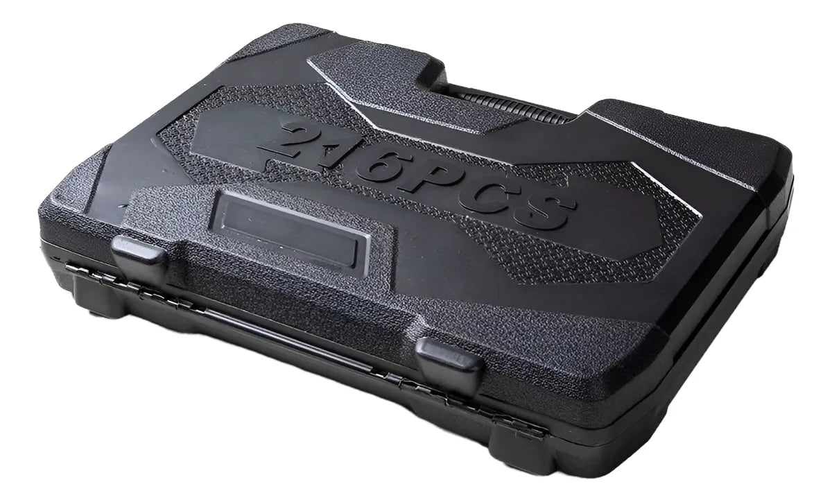 Caja Herramientas 216 PZAS, Kit Juego llaves y dados  216 Piezas