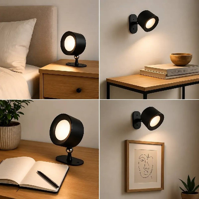 Lámpara Aplique Led Inalámbrica 3 Tonos Con Control Remoto