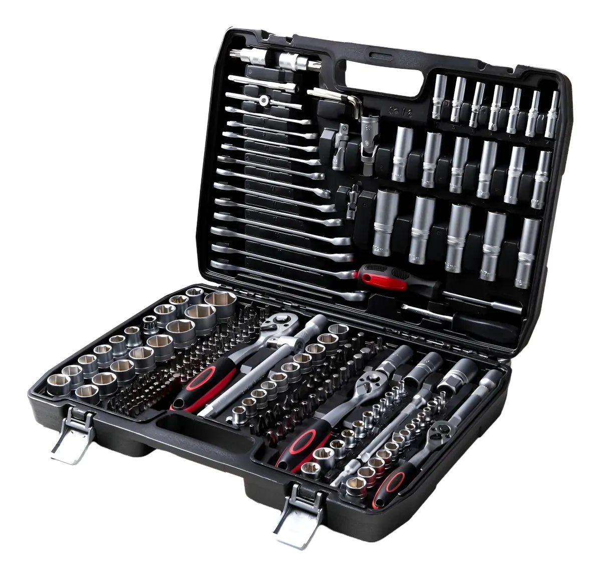 Caja Herramientas 216 PZAS, Kit Juego llaves y dados  216 Piezas