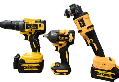 Herramientas Taladro , Esmeril Y Llave De Impacto 98v Amarillo