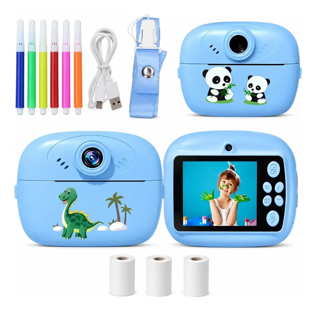 Cámara Fotos Instantáneas Infantil Impresión Digital Niños