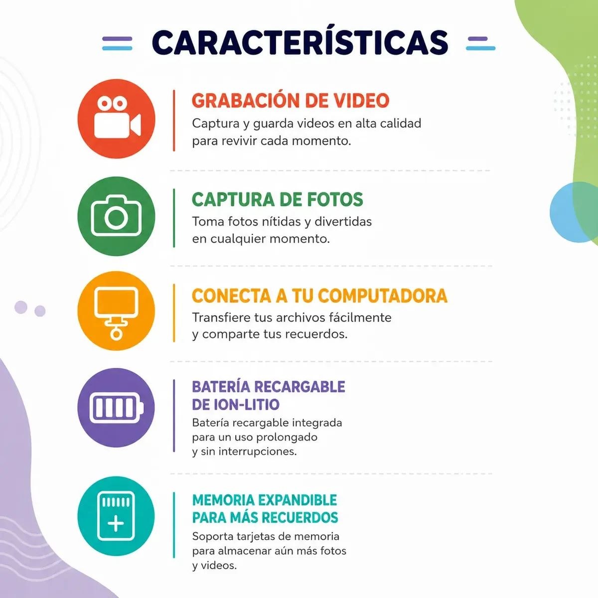 Cámara Fotos Instantáneas Infantil Impresión Digital Niños