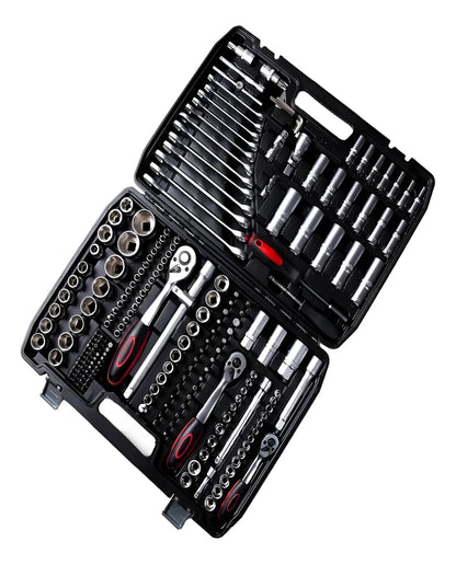 Caja Herramientas 216 PZAS, Kit Juego llaves y dados  216 Piezas