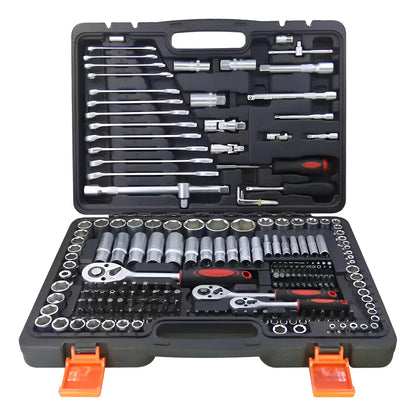 Caja Herramientas 216 PZAS, Kit Juego llaves y dados  216 Piezas