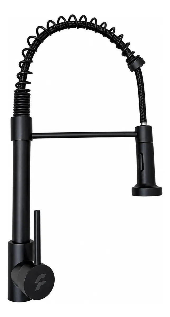 Grifo Para Cocina Llave Negro Mate Flexible 2 Modos