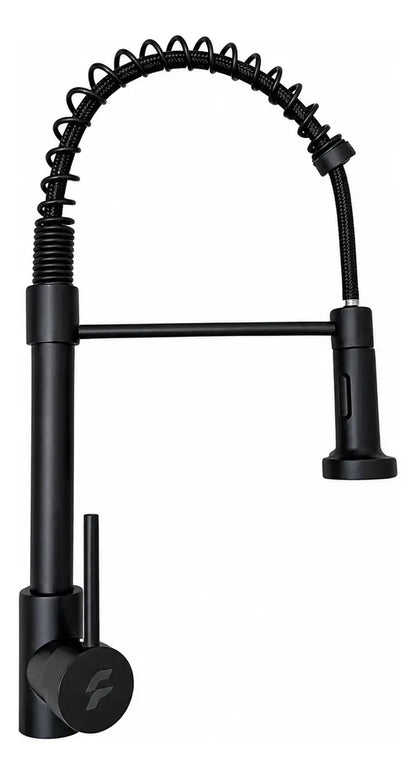 Grifo Para Cocina Llave Negro Mate Flexible 2 Modos