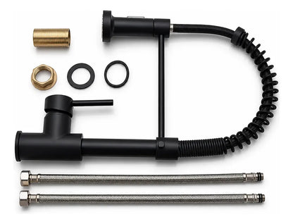 Grifo Para Cocina Llave Negro Mate Flexible 2 Modos