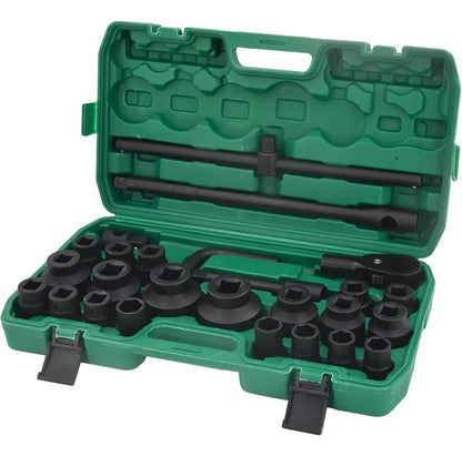 Set Dados De Impacto 1'' Y 3/4 Profesional 26 Piezas Verde Oscuro