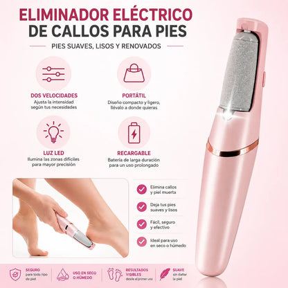 Removedor De Callos Electrico Lima Pies Pedicura 2 Rodillos