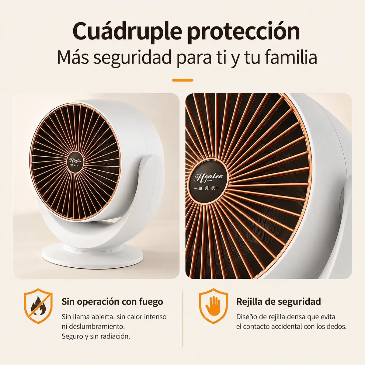 Calefactor Estufa Electrica Convección Portatil Silencioso