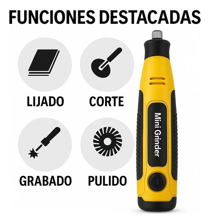 Mini Dremel Inalámbrico Recargable 3.6v mas de 42 Piezas Mini Torno