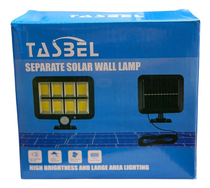 Foco Led Solar 250 Watts Recargable Con Sensor De Movimiento