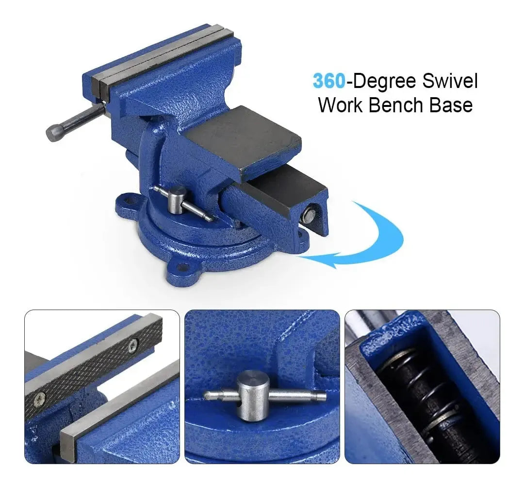 Tornillo De Banco Pesado Herramientas 5 Pulgadas 5.3kg 100mm Azul