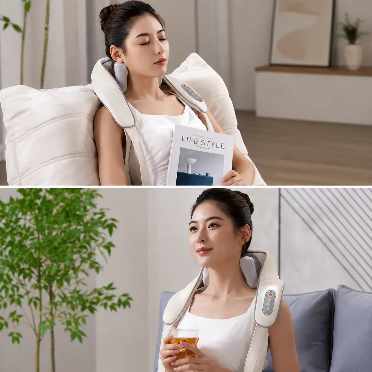 Masajeador Muscular Termoterapia Hombros Cuello Cervical