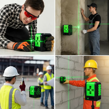 Nivel Láser Verde Autonivelante Cruz Alta Precisión