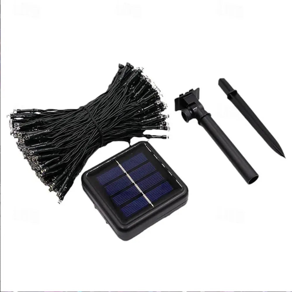 PACK X2 Guirnalda 10 M Luces Exterior Solar Adorno Fiesta Patrias