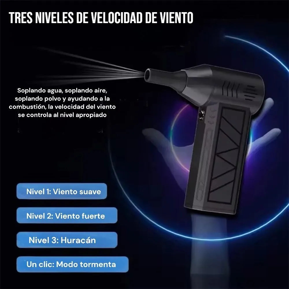 Soplador Turbo Jet Inalámbrico Para Barberia Multifuncional