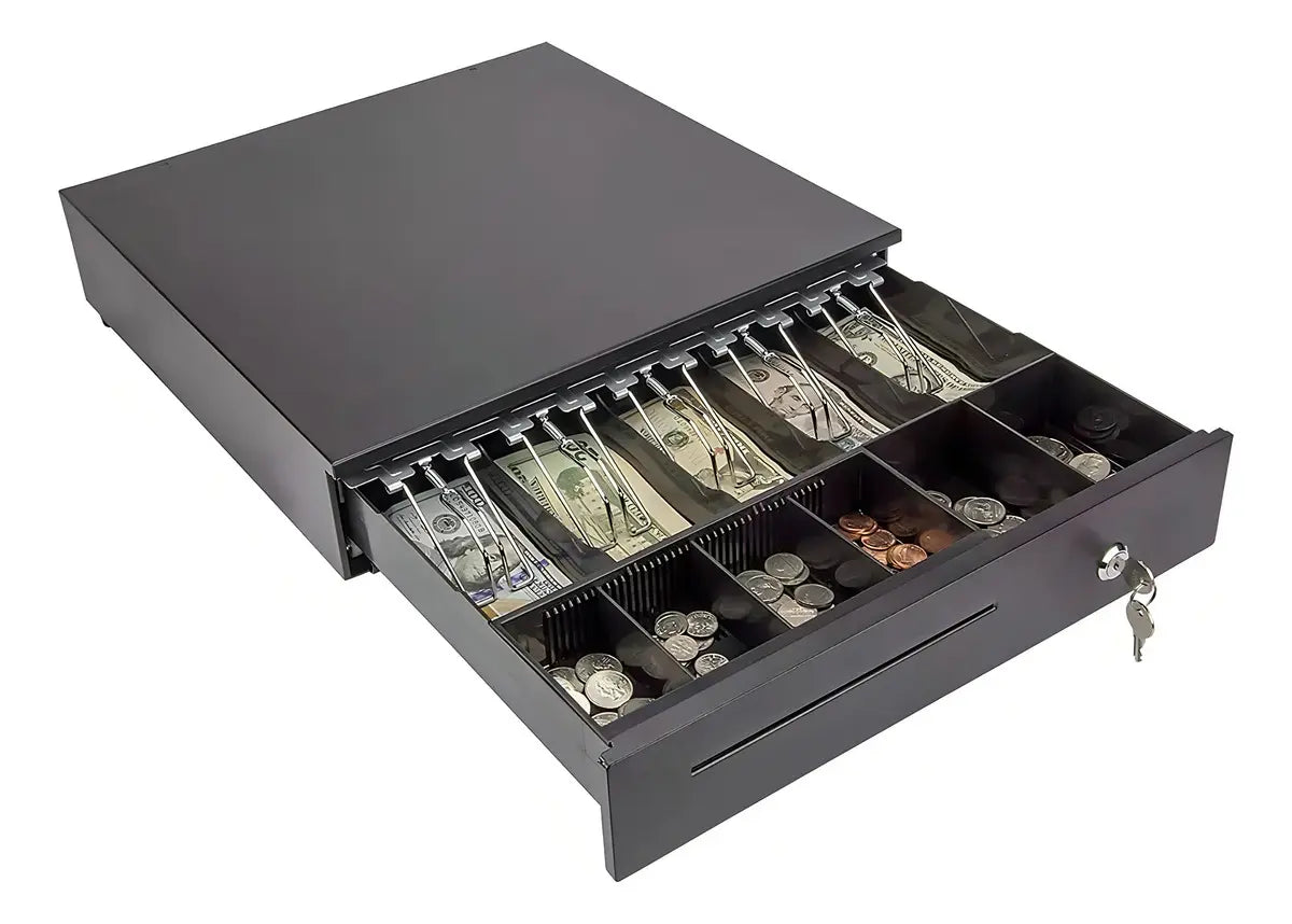 Caja Gaveta Dinero Electronica, Color Negra De 5 Puesto