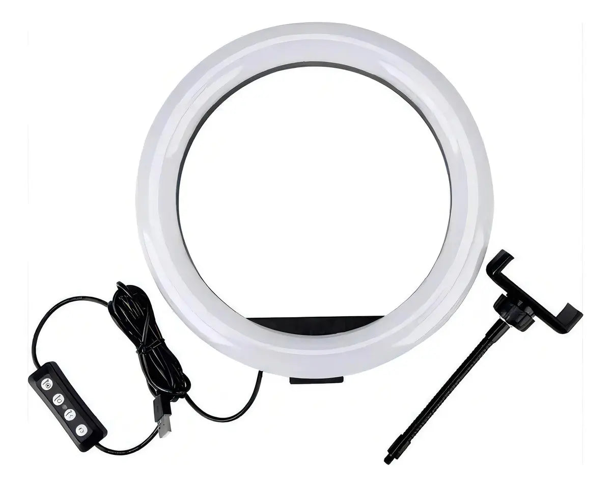 Aro De Luz Led Grande 31cm 12 Con Tripode 2.1m Tik Tok Color de la estructura Blanco+ tripode