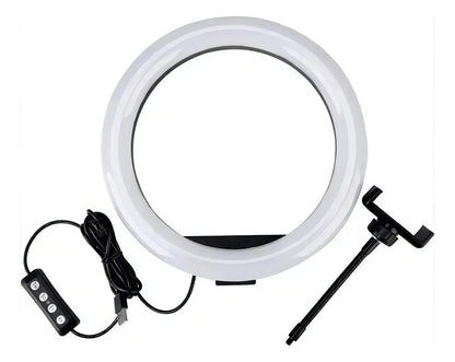 Aro De Luz Led Grande 31cm 12 Con Tripode 2.1m Tik Tok Color de la estructura Blanco+ tripode