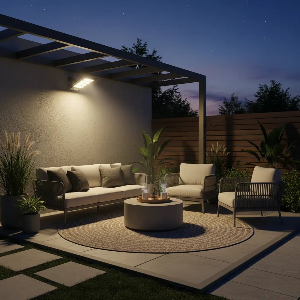 Foco Solar Poste 1000w Led Exterior Con Panel Alta Potencia