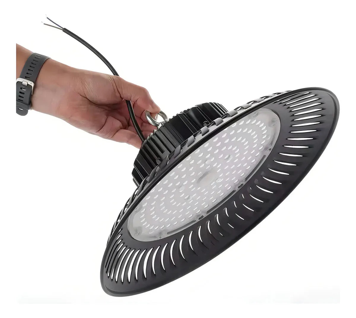 Foco Ufo 100W Color Negro para Galpones, Estadios  E.T.C Reflectores