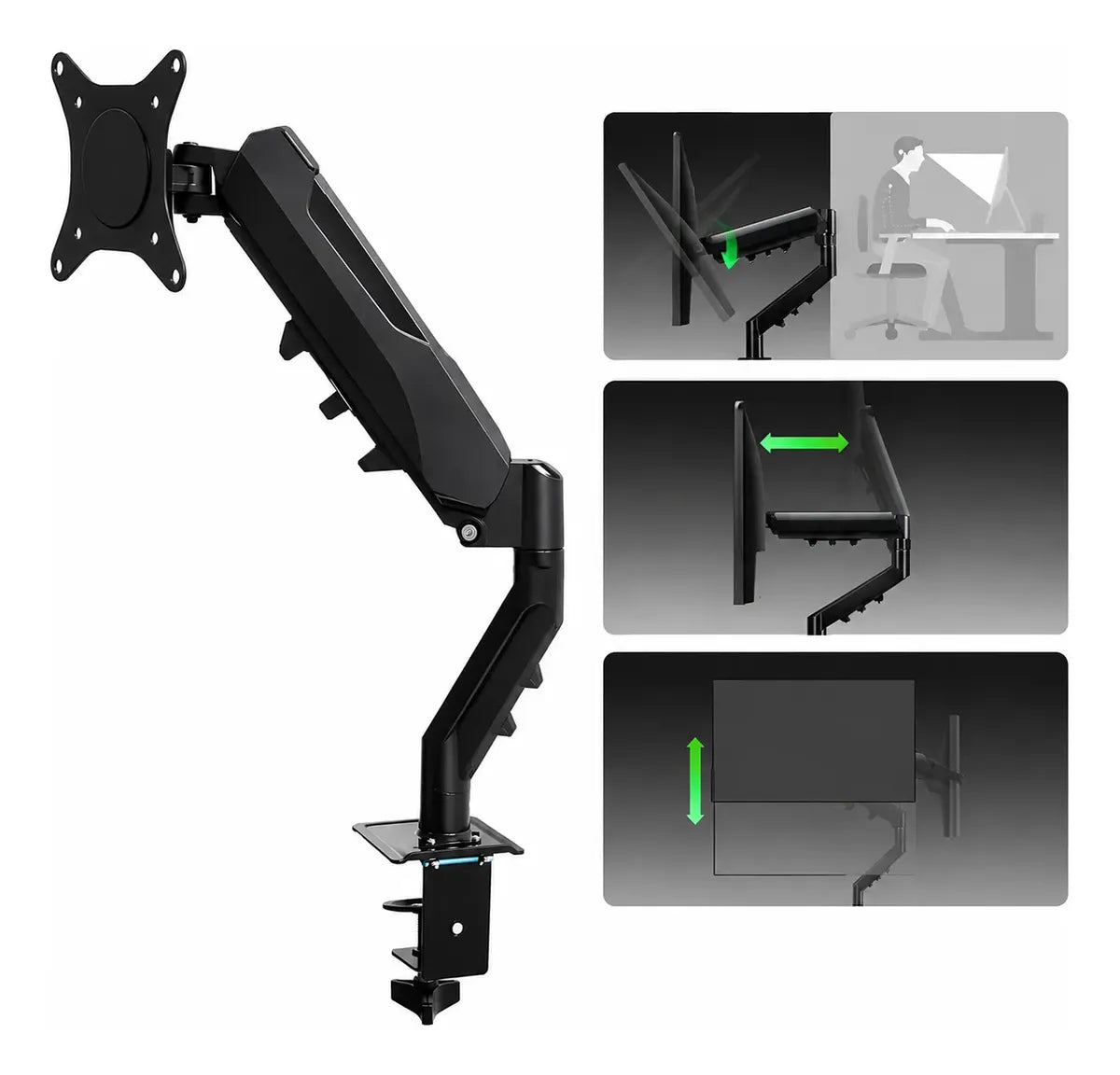 Soporte Monitor Brazo Hidraulico Articulado 17 A 32 9kg