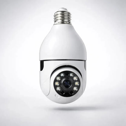 Cámara de Seguridad Tipo Ampolleta Wi-Fi 360° para Exterior con Visión Nocturna