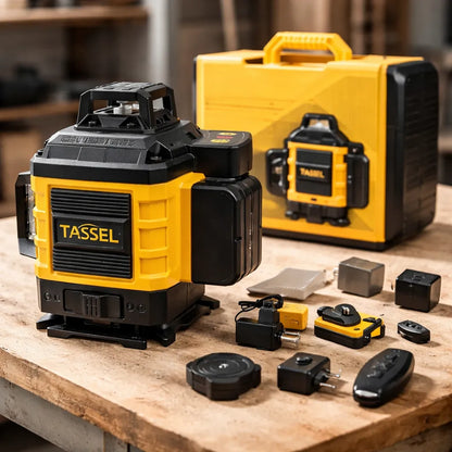 Nivel Laser 3d + Soporte 2 Baterias Marca Tasbel Con Tripode 16 lineas