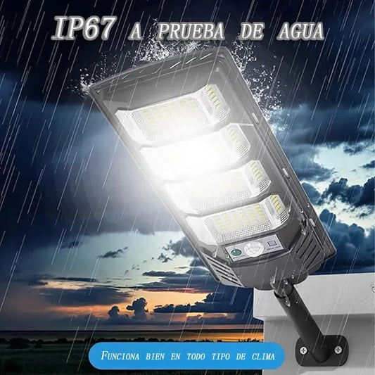 Foco Solar Poste 1000w Led Exterior Con Panel Alta Potencia