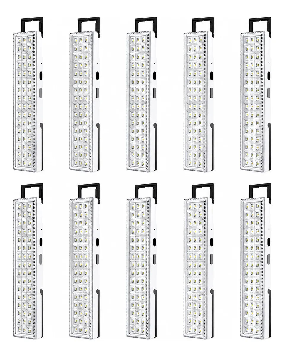 Pack 10 Focos Luz Emergencia 90 Led Recargable Alta Potencia