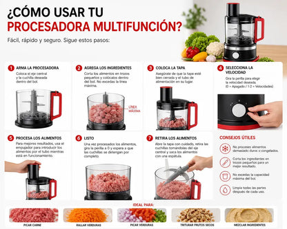 Procesador De Alimentos Multifuncional Carne Y Verduras Pro&nbsp;