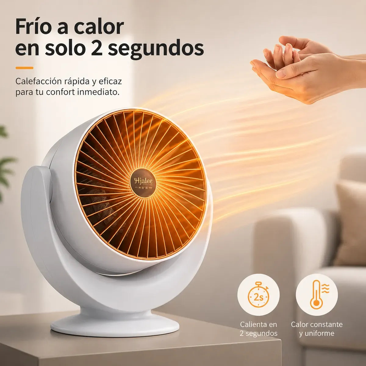 Calefactor Estufa Electrica Convección Portatil Silencioso