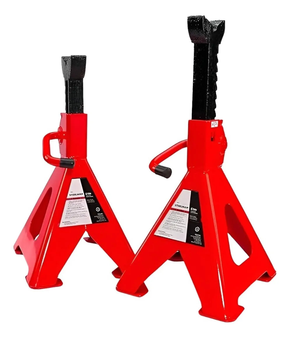 Set X 2 Caballete Mecanico 3 Toneladas Banquillo Para Autos