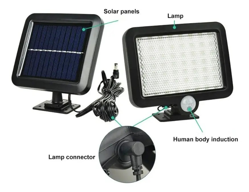 Pack X2 Foco Led Focos Exteriores Foco Led Solar 250w