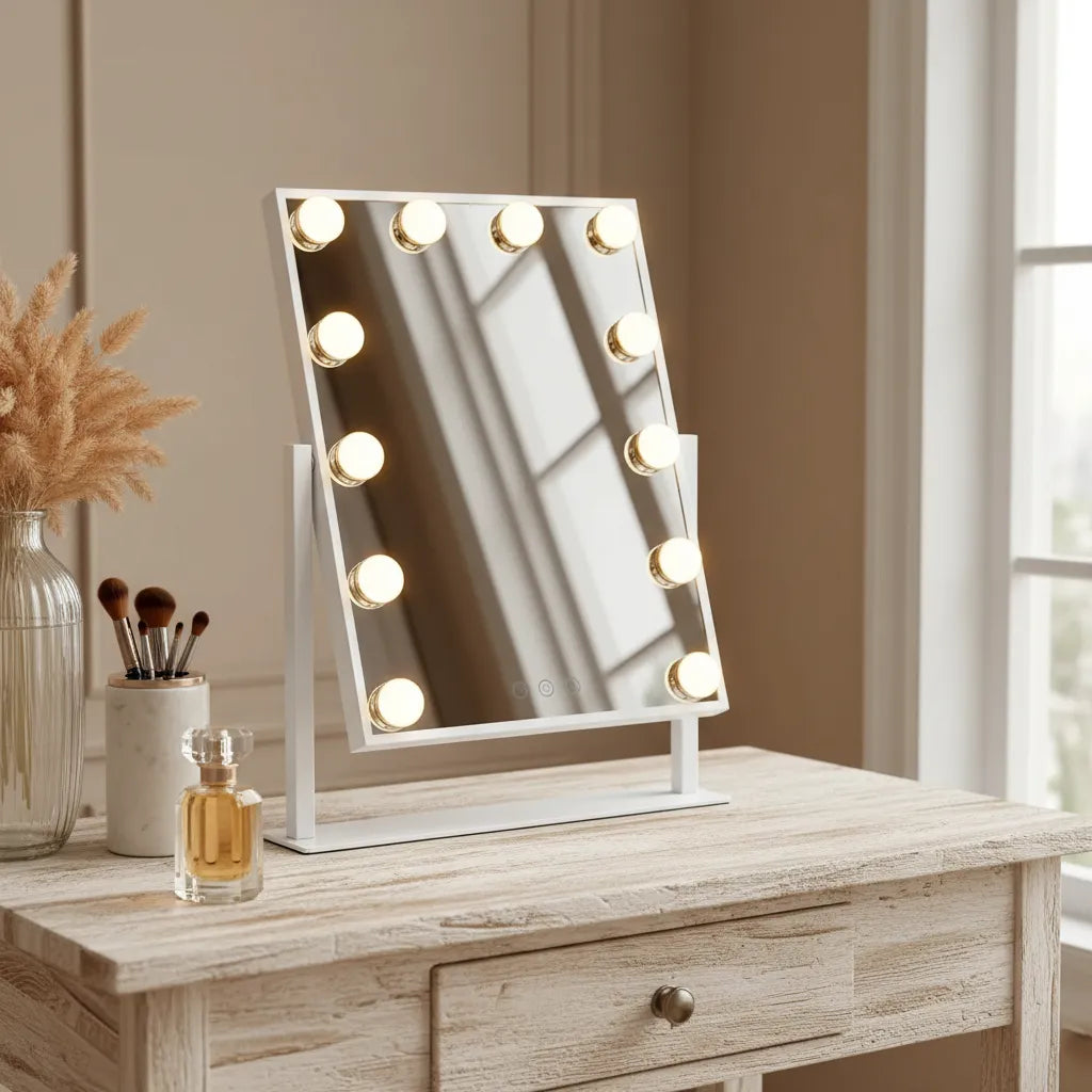 Espejo Maquillaje Hollywood Led Táctil Profesional 3 tonos