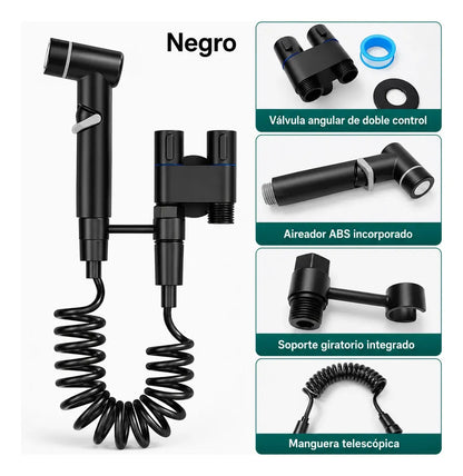 Ducha Higiénica Wc Bidet De Mano Con Manguera Espiral Baño